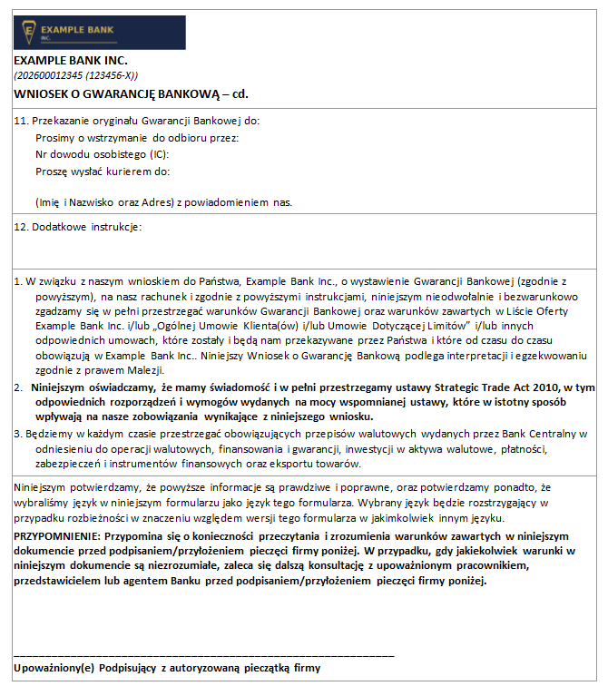 Translated document part, example 2